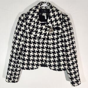 Vex Collection blouse jacket black white women's blazer jacket womens small